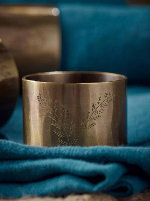 Four Fern Brass Napkin Rings