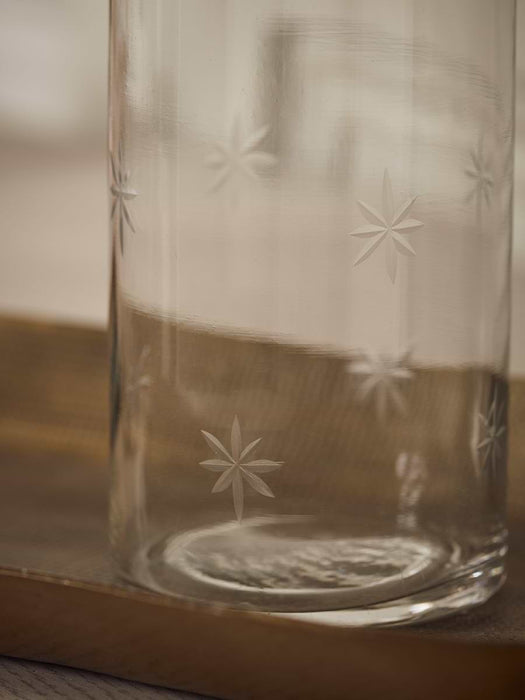 Petite Engraved Star Glass Vase