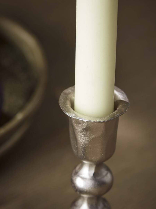 Hammered Iron Dinner Candle Holder - Small