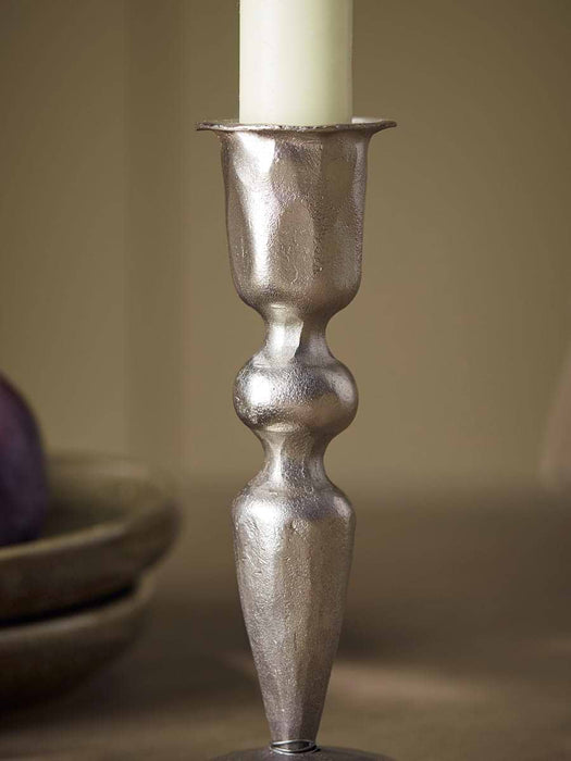 Hammered Iron Dinner Candle Holder - Small