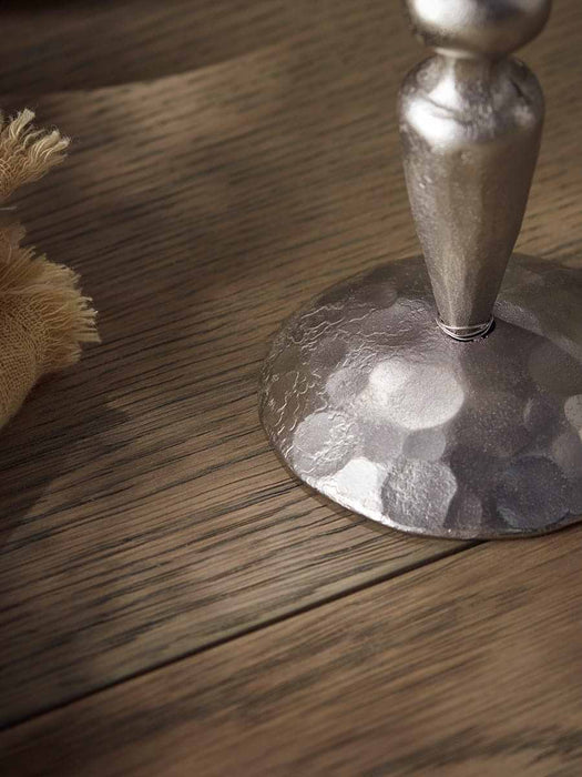 Hammered Iron Dinner Candle Holder - Small