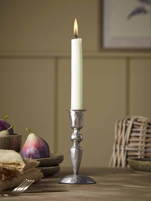 Hammered Iron Dinner Candle Holder - Small