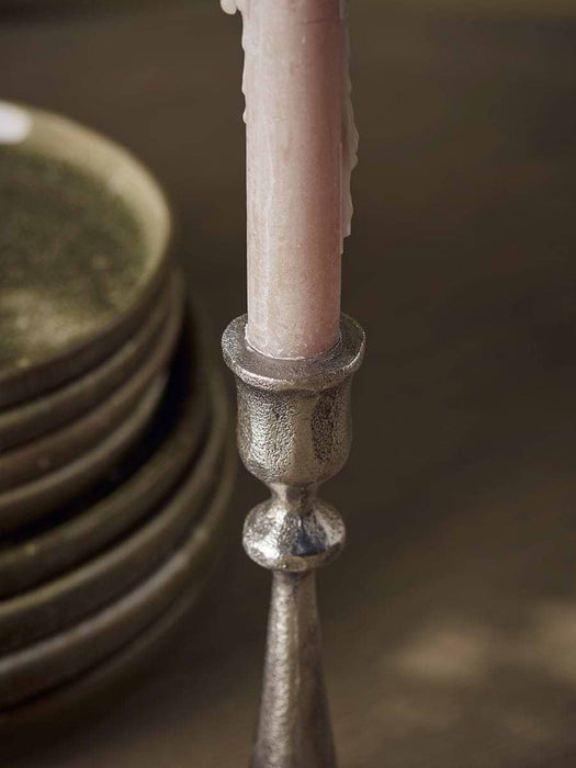 Hammered Iron Dinner Candle Holder - Small
