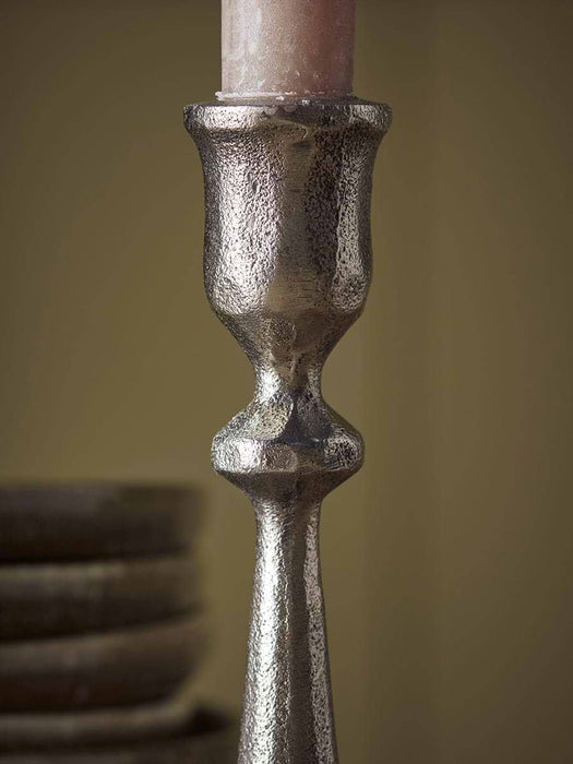 Hammered Iron Dinner Candle Holder - Small