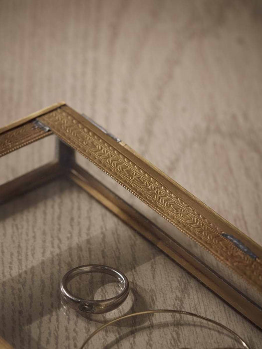 Decorative Brass & Glass Trinket Box