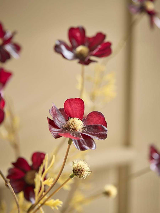 Three Faux Cosmos Sprays - Burgundy