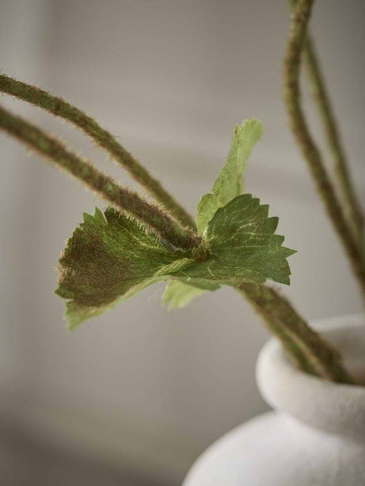 Three Faux Poppy Stems - Soft Peach