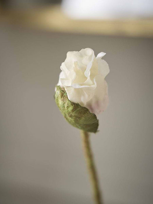 Three Faux Poppy Stems - Soft Peach