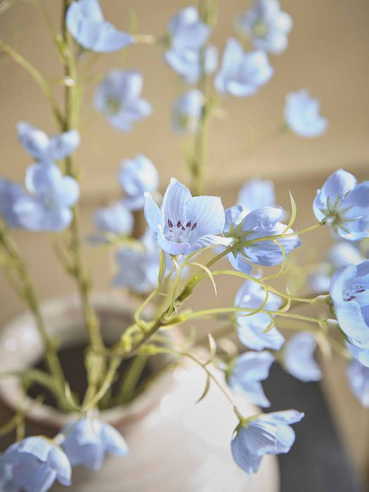 Three Faux Campanula Sprays - Soft Blue