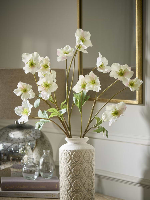 Three Faux Hellebore Sprays - Cream