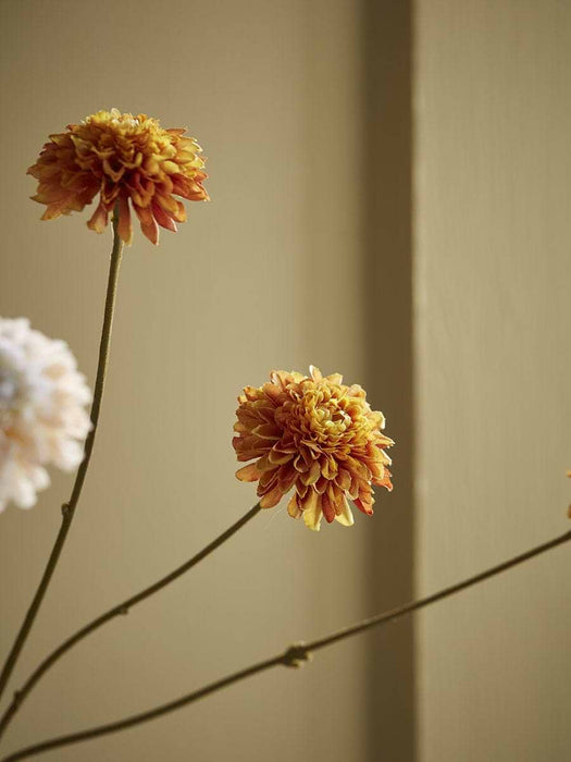 Three Faux Miniature Dahlia Sprays - Rust Mix