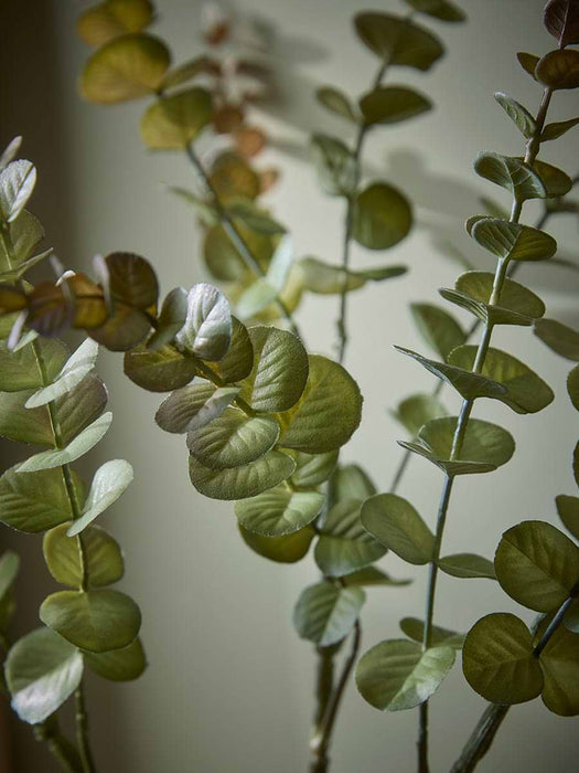 Three Faux Rounded Eucalyptus Sprays - Burgundy