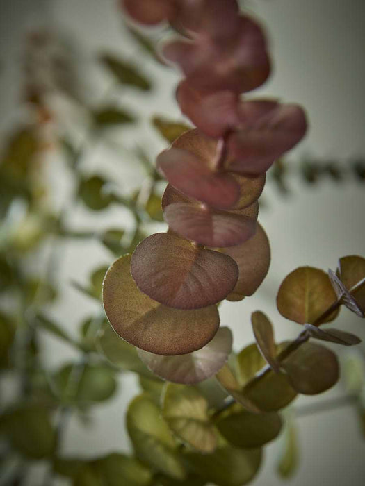 Three Faux Rounded Eucalyptus Sprays - Burgundy