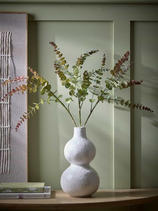 Three Faux Rounded Eucalyptus Sprays - Burgundy