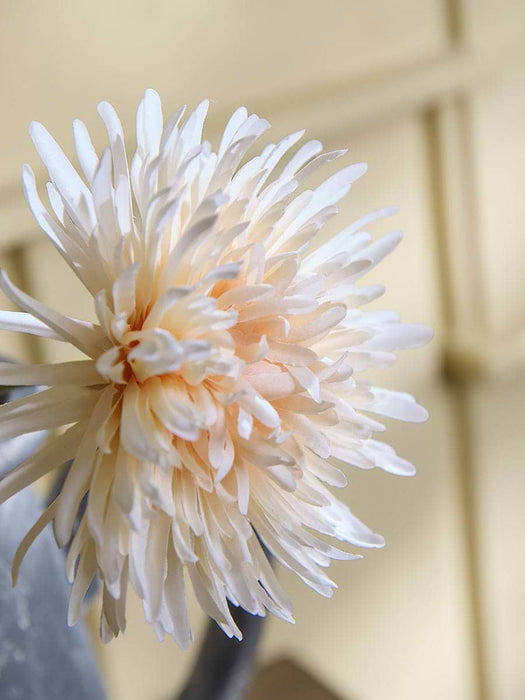 Three Faux Chrysanthemum Stems - Cream