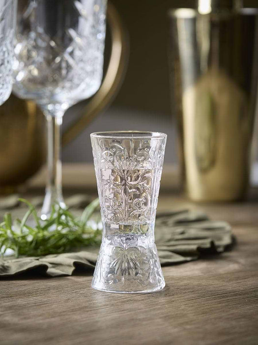 Filigree Glass Jigger