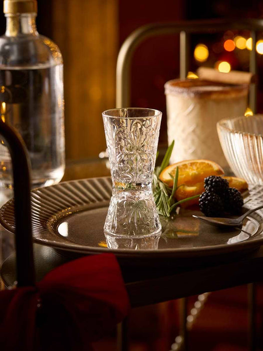 Filigree Glass Jigger