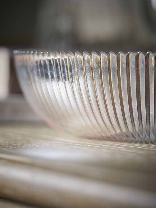 Fluted Glass Serving Bowl - Large