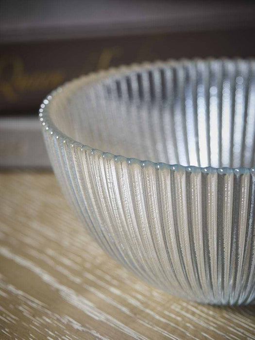 Fluted Glass Serving Bowl - Small