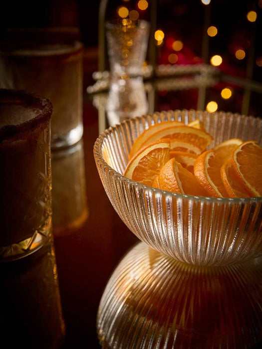 Fluted Glass Serving Bowl - Small