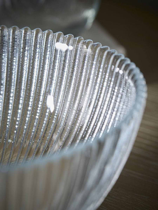 Fluted Glass Serving Bowl - Small