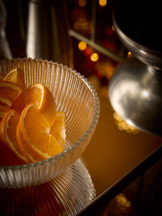 Fluted Glass Serving Bowl - Small