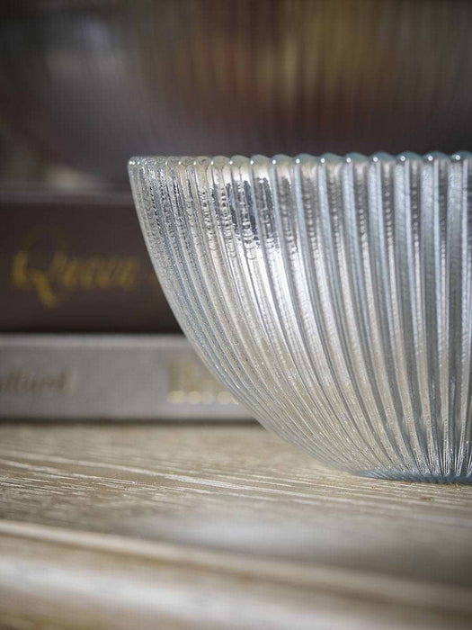 Fluted Glass Serving Bowl - Small