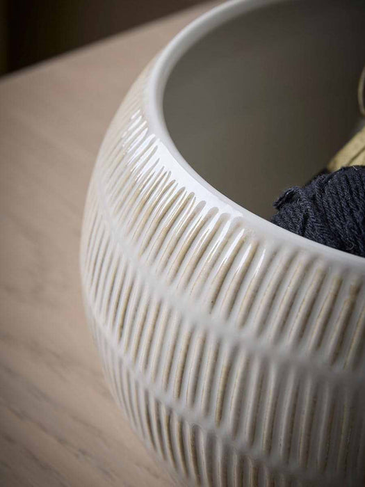Textured Dash Ceramic Bowl