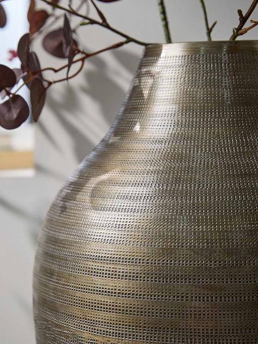 Suki Hammered Metal Vase