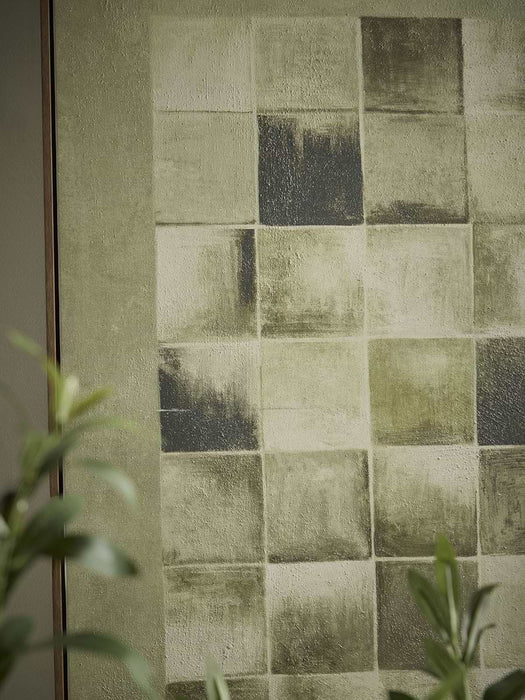 Industrial Textured Squares Framed Canvas