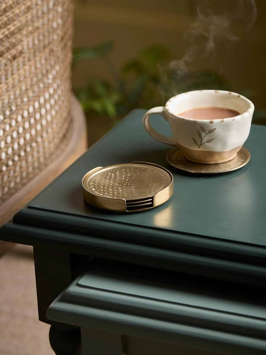 Classic House Coasters - Brass