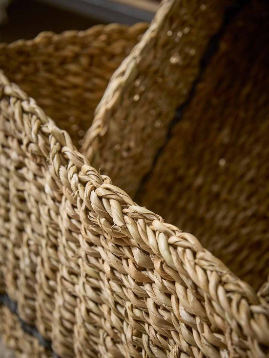 Six Stacking Seagrass Storage Baskets