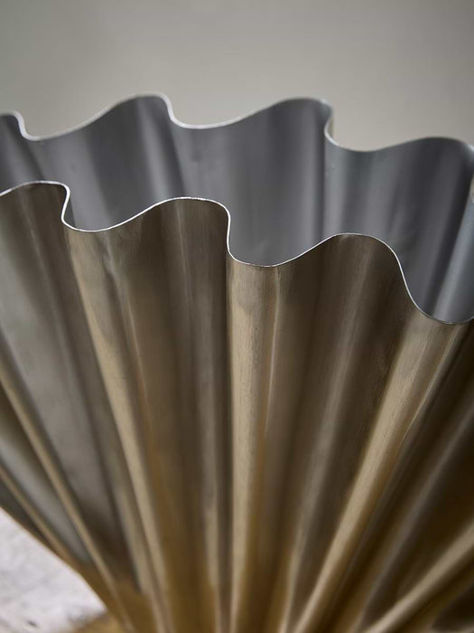 Statement Fluted Display Vase - Steel Finish