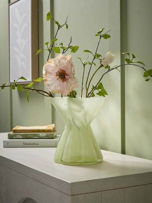 Handmade Glass Ruffle Vase