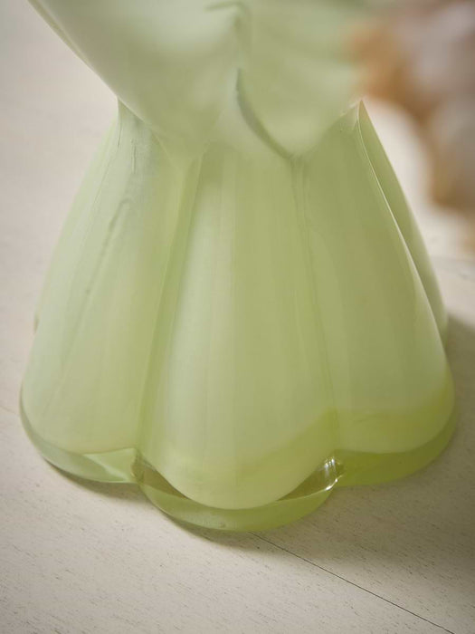 Handmade Glass Ruffle Vase