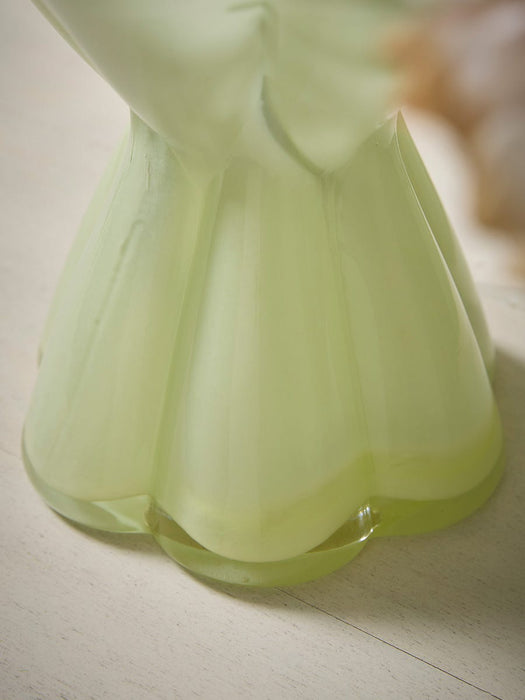 Handmade Glass Ruffle Vase
