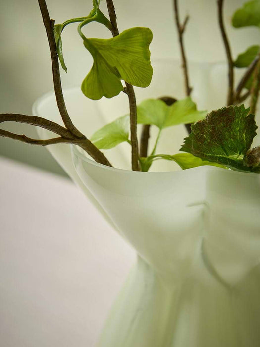 Handmade Glass Ruffle Vase