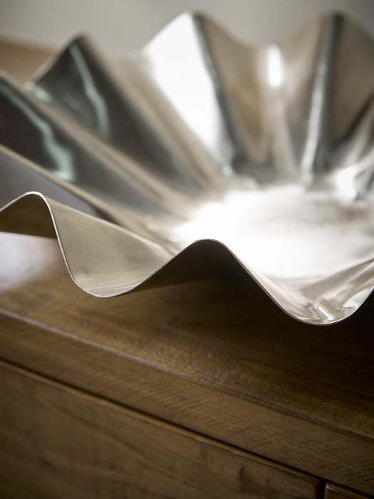 Statement Fluted Bowl - Steel Finish