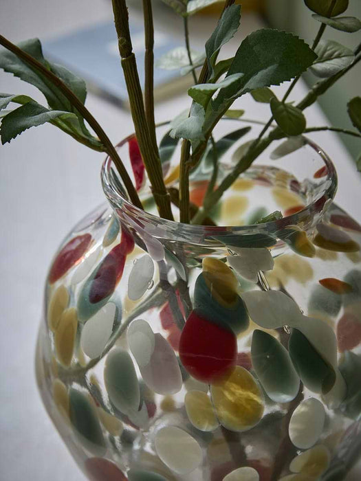Handpainted Glass Petal Vase