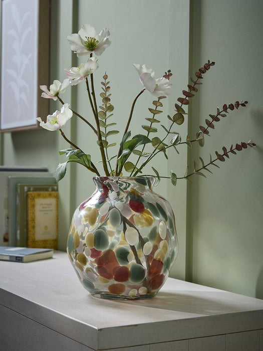 Handpainted Glass Petal Vase