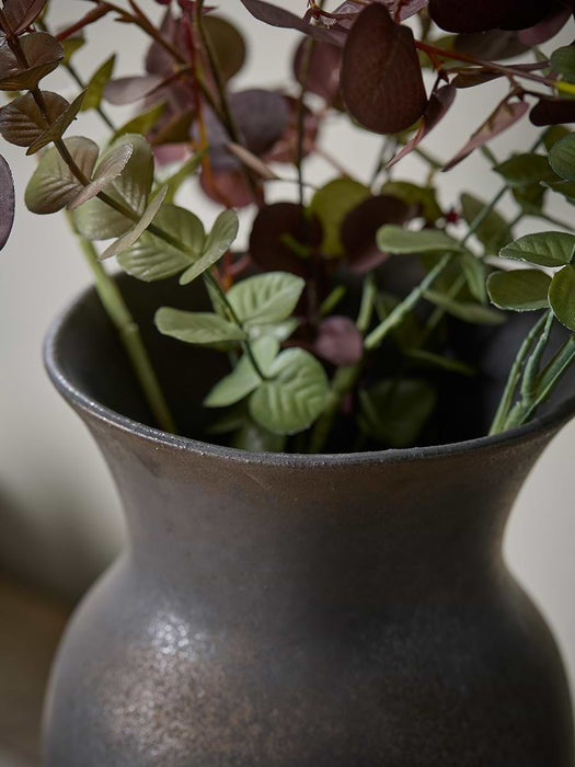 Glazed Bowl Vase - Black