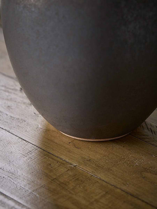 Glazed Bowl Vase - Black