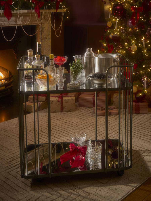 Mirrored Drinks Trolley