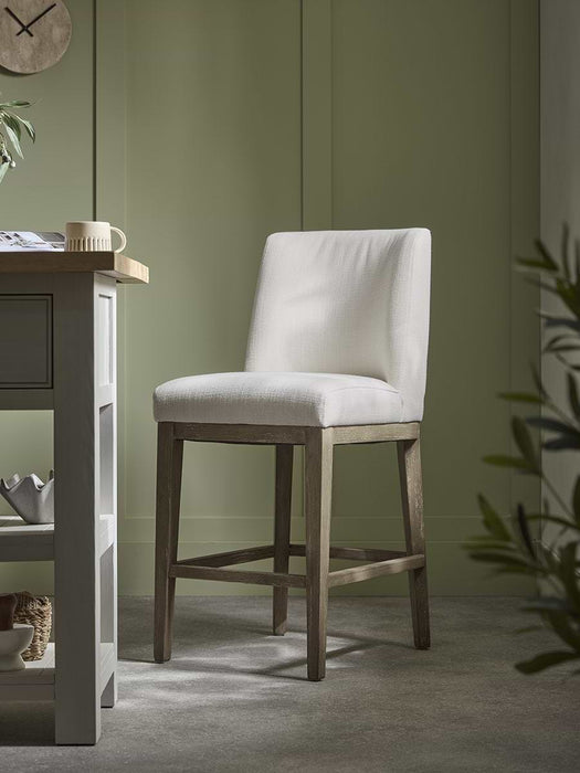 Upholstered Bar Stool - Natural