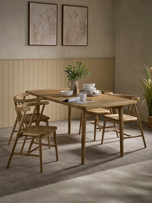 Weathered Oak Rectangle Dining Table - 6 Seater