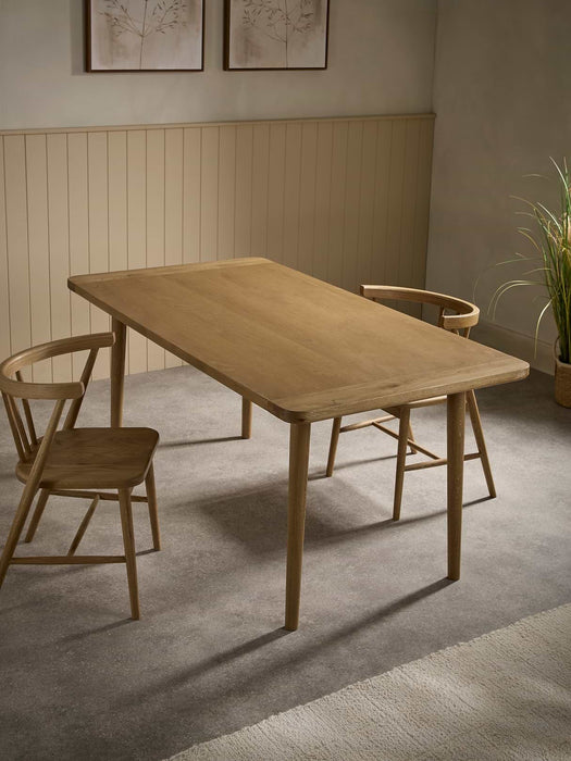 Weathered Oak Rectangle Dining Table - 6 Seater