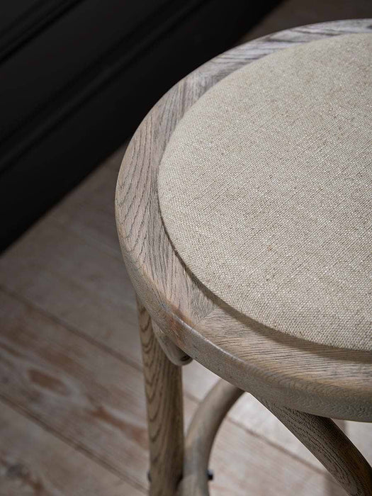 Round Oak Counter Stool