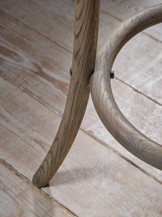 Round Oak Counter Stool