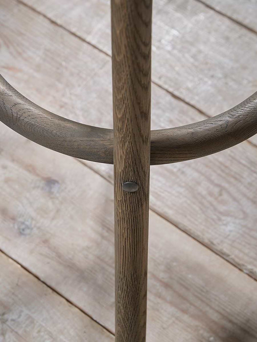 Round Oak Counter Stool