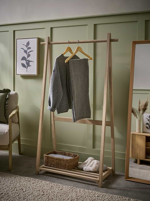 Oak Clothes Rail